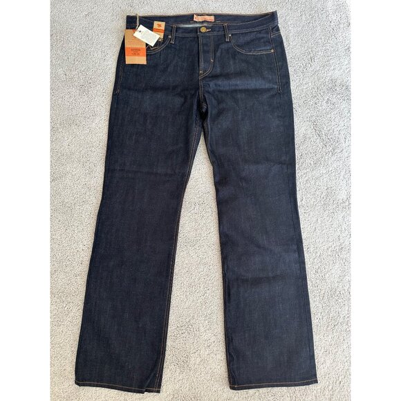 MEK DNM Jeans Mens Size 38 x 34 New Austin Denim Straight Fit Cotton Dark Wash - Picture 2 of 16